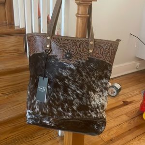 MYRA BAG SOOTY SPECKS CANVAS & HAIRON